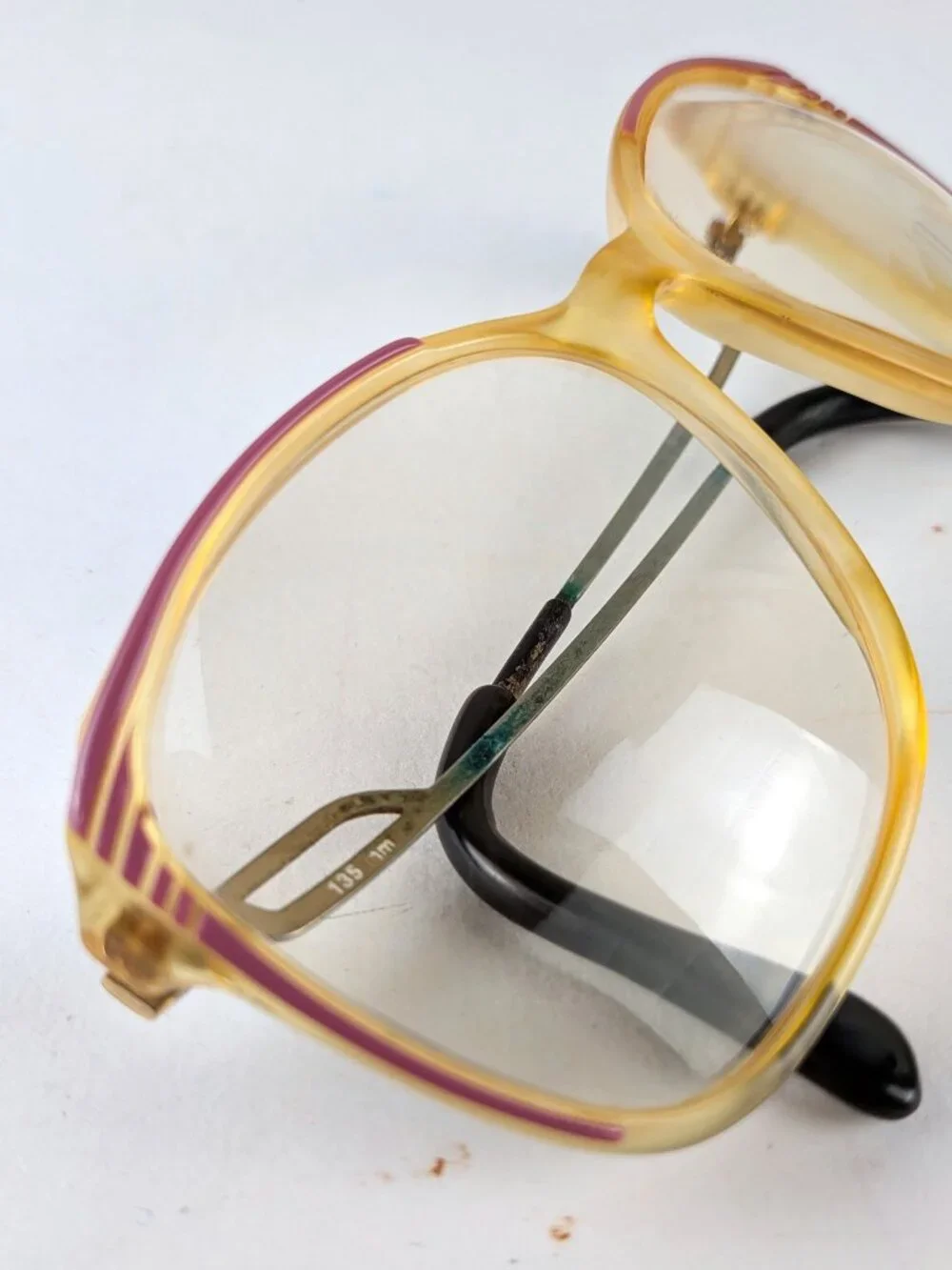 Vintage 80s/90s Women's Bifocal Glasses w/ Pink Accent